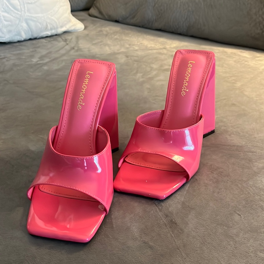 PINK - Lemonade Women’s Shoes - Size 6 with Chunky Heel